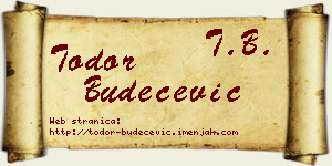 Todor Budečević vizit kartica